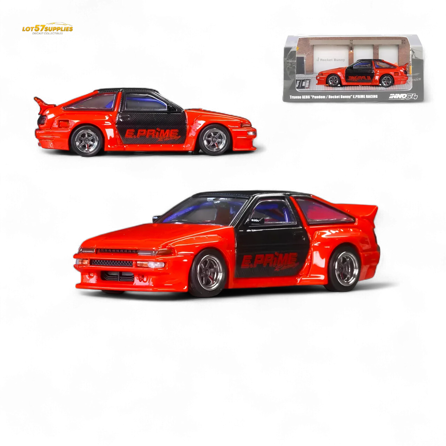 Inno64 Toyota Corolla Sprinter Trueno AE86 "PANDEM / ROCKET BUNNY" E. Prime Racing 1:64 IN64-AE86P-EPR - ToylandEU