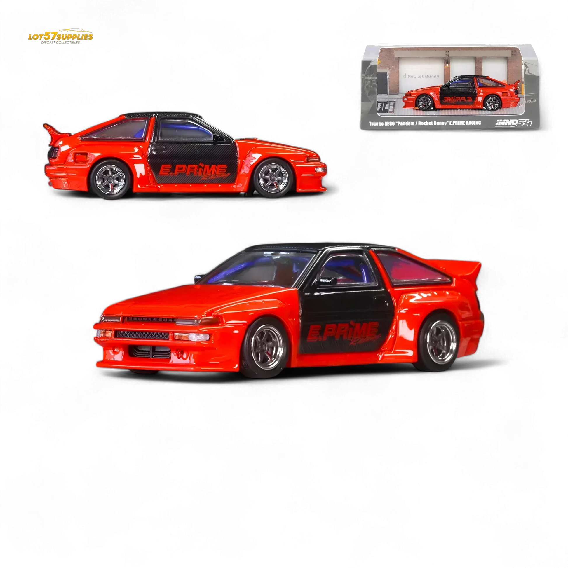 Inno64 Toyota Corolla Sprinter Trueno AE86 "PANDEM / ROCKET BUNNY" E. Prime Racing 1:64 IN64-AE86P-EPR - ToylandEU