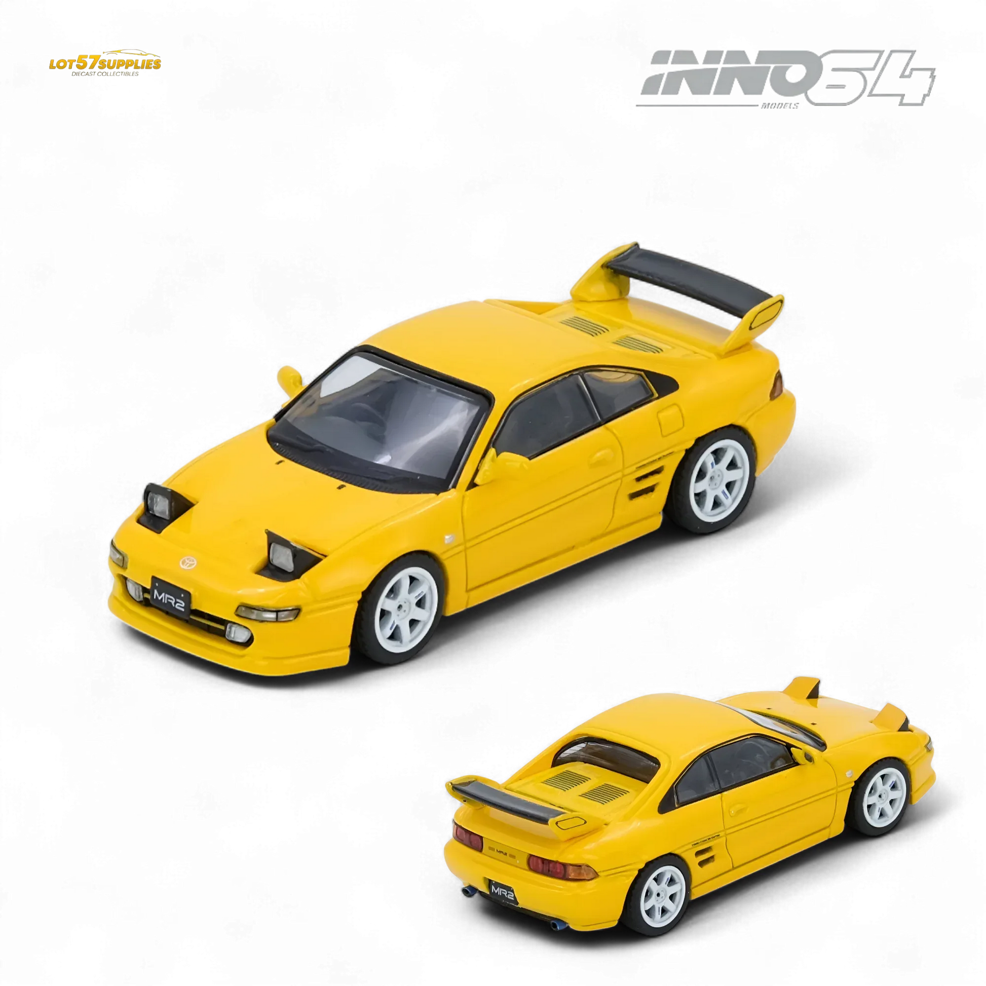 Inno64 Toyota MR2 SW20 Diecast Yellow Collectible Premium - ToylandEU