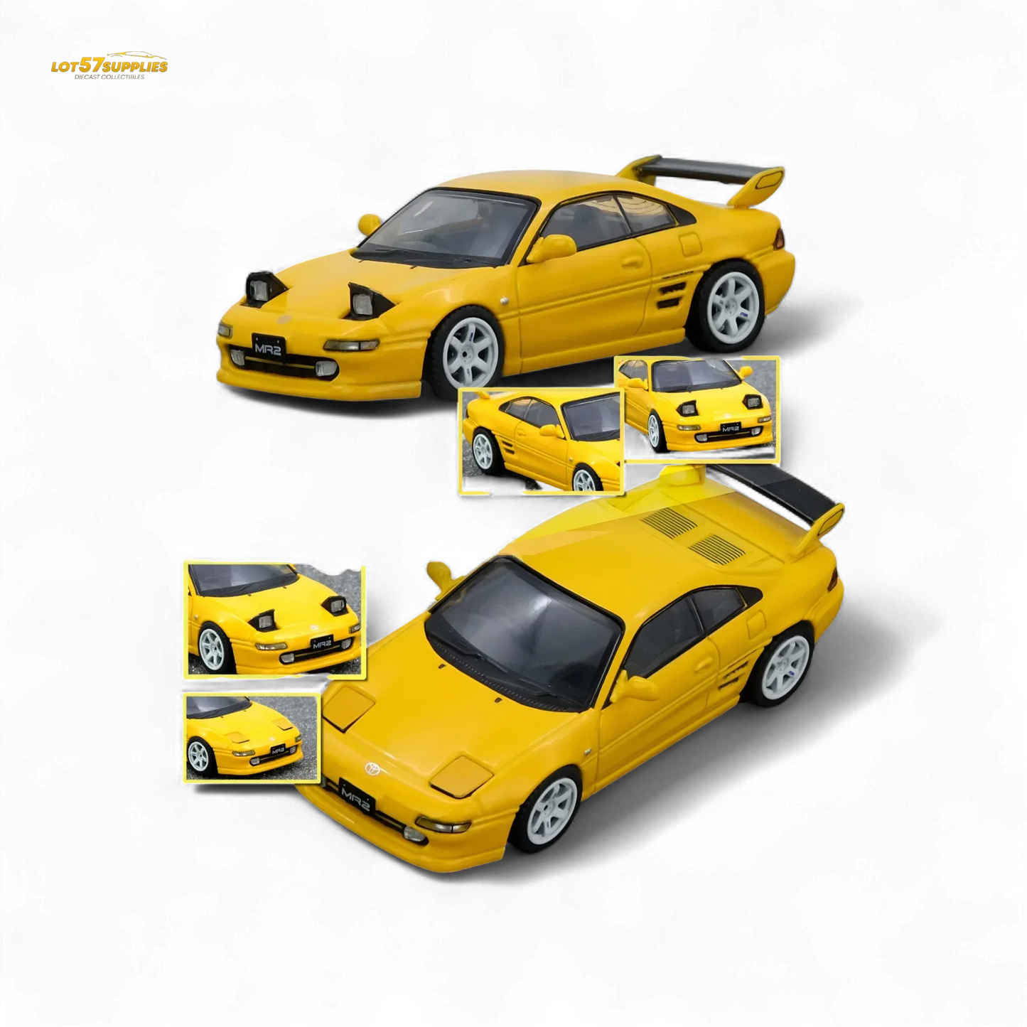 Inno64 Toyota MR2 SW20 Diecast Yellow Collectible Premium - ToylandEU