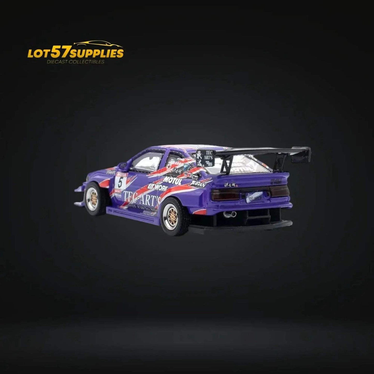 Inno64 Toyota Sprinter Trueno AE86 TEC-ARTS in Purple 1:64 IN64-AE86N2-TECART - ToylandEU