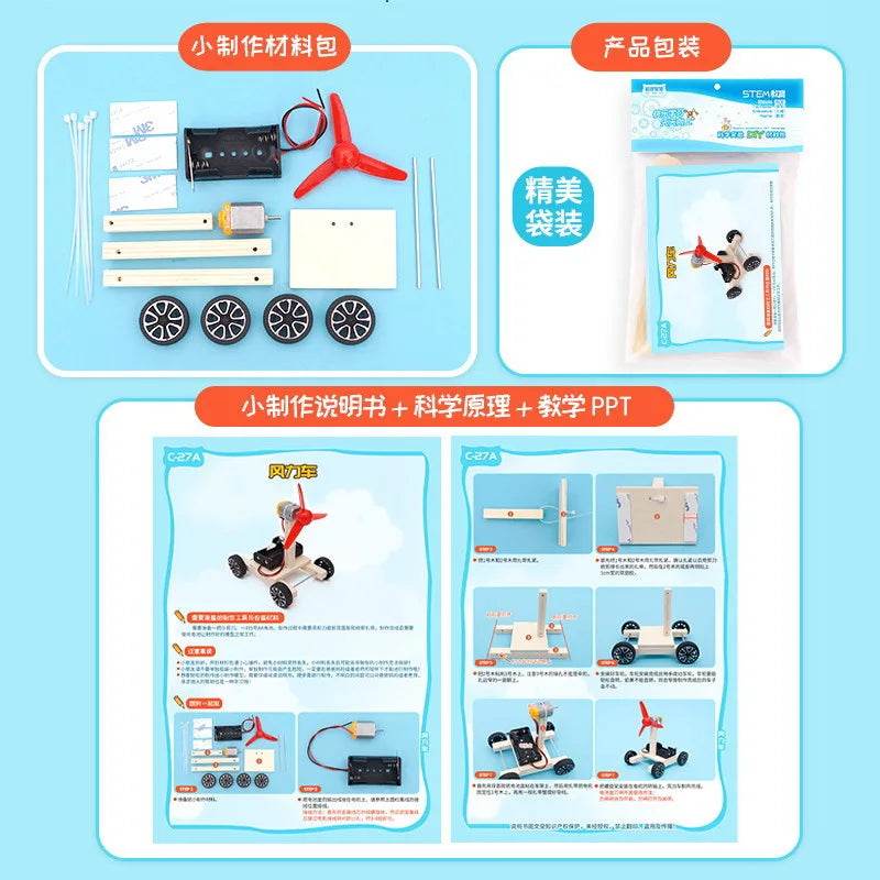 Innovative STEM Kit Air Powered Vehicle Model for Students - ToylandEU