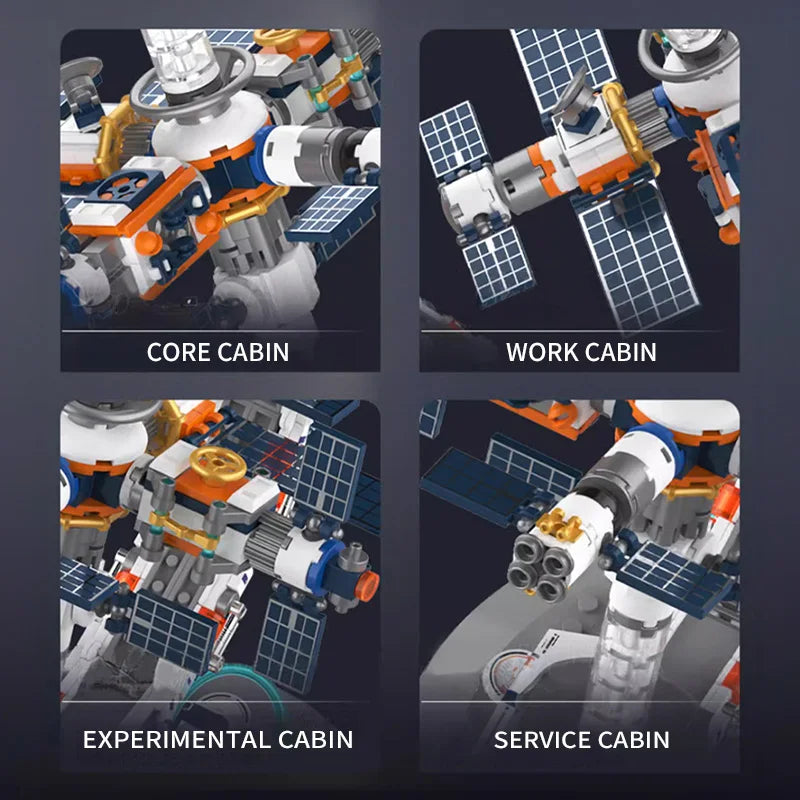 Innovative Space Station Building Blocks Set With Transparent Globe For Children Educational Toy Gift - ToylandEU