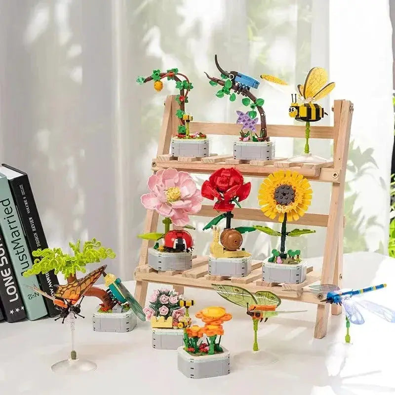 Insect Building Blocks Set DIY Succulent Bouquet Decor - ToylandEU