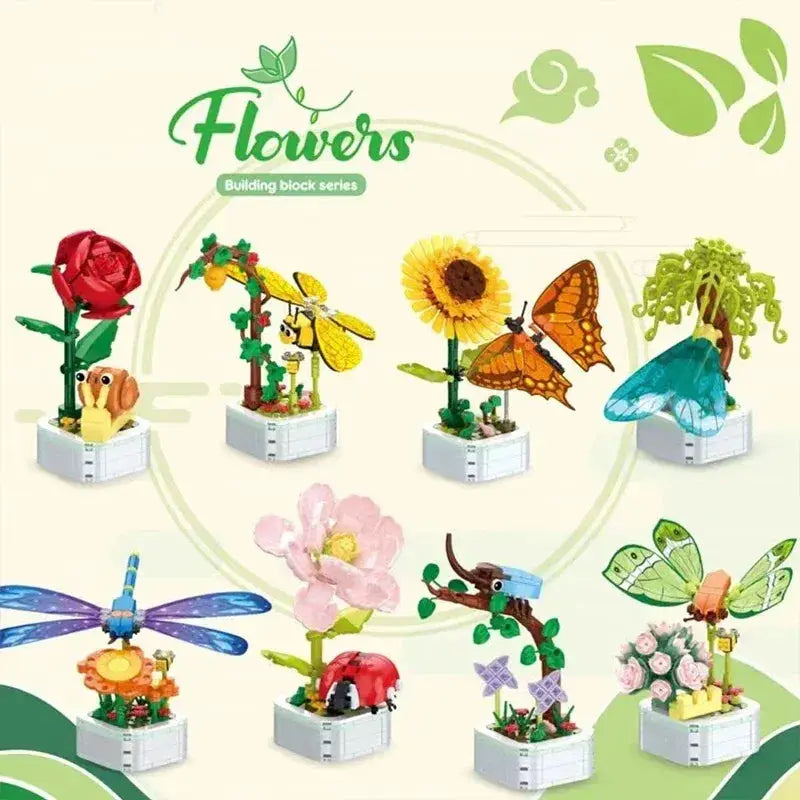Insect Building Blocks Set DIY Succulent Bouquet Decor - ToylandEU