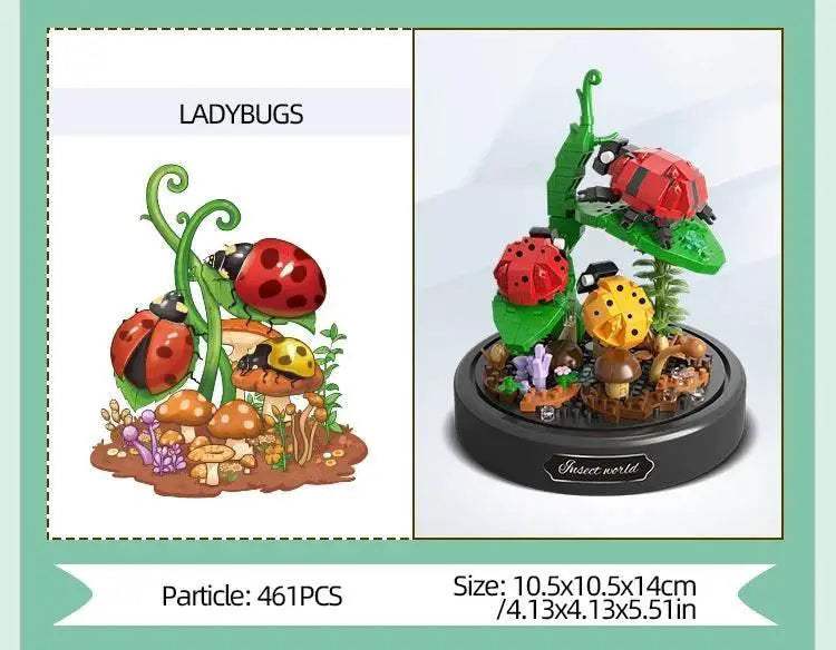 Insect Flower Bonsai Building Block Bee Butterfly Set Deco - ToylandEU