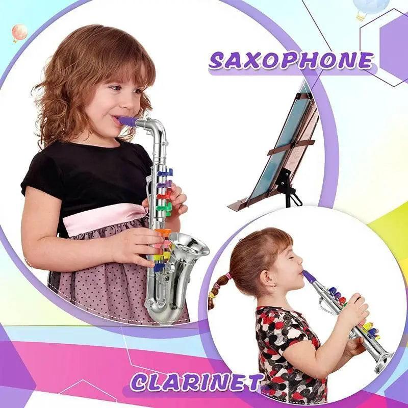  Classical Clarinet Trumpet Saxophone Imitation Musical Instrument Toys for Boys and Girls Early Education Learning Tool for Kids Children -  ToylandEU™