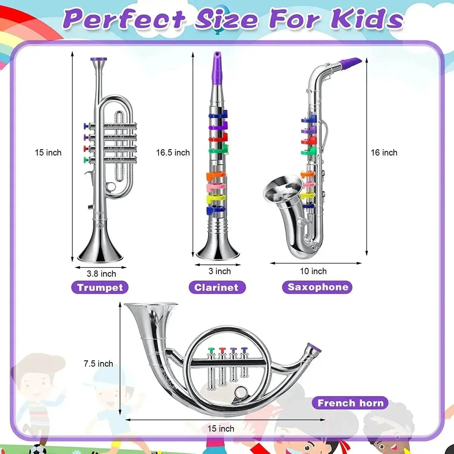  Classical Clarinet Trumpet Saxophone Imitation Musical Instrument Toys for Boys and Girls Early Education Learning Tool for Kids Children -  ToylandEU™