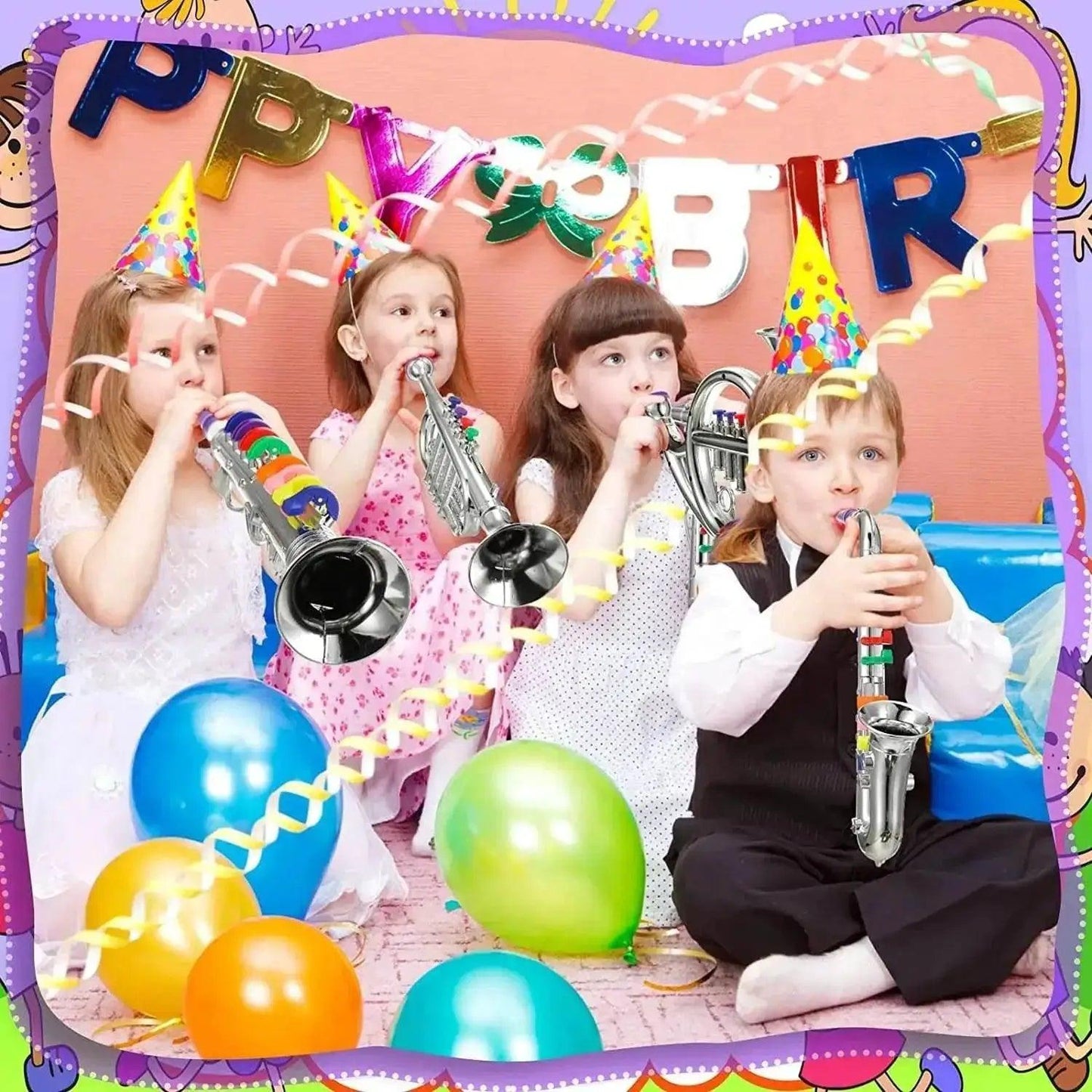  Classical Clarinet Trumpet Saxophone Imitation Musical Instrument Toys for Boys and Girls Early Education Learning Tool for Kids Children -  ToylandEU™