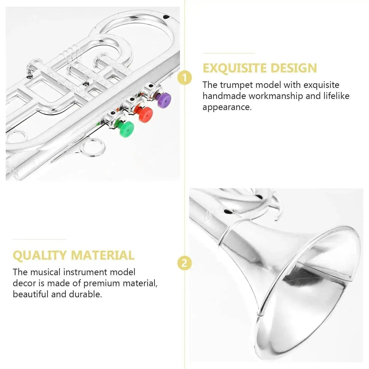  Classical Clarinet Trumpet Saxophone Imitation Musical Instrument Toys for Boys and Girls Early Education Learning Tool for Kids Children -  ToylandEU™