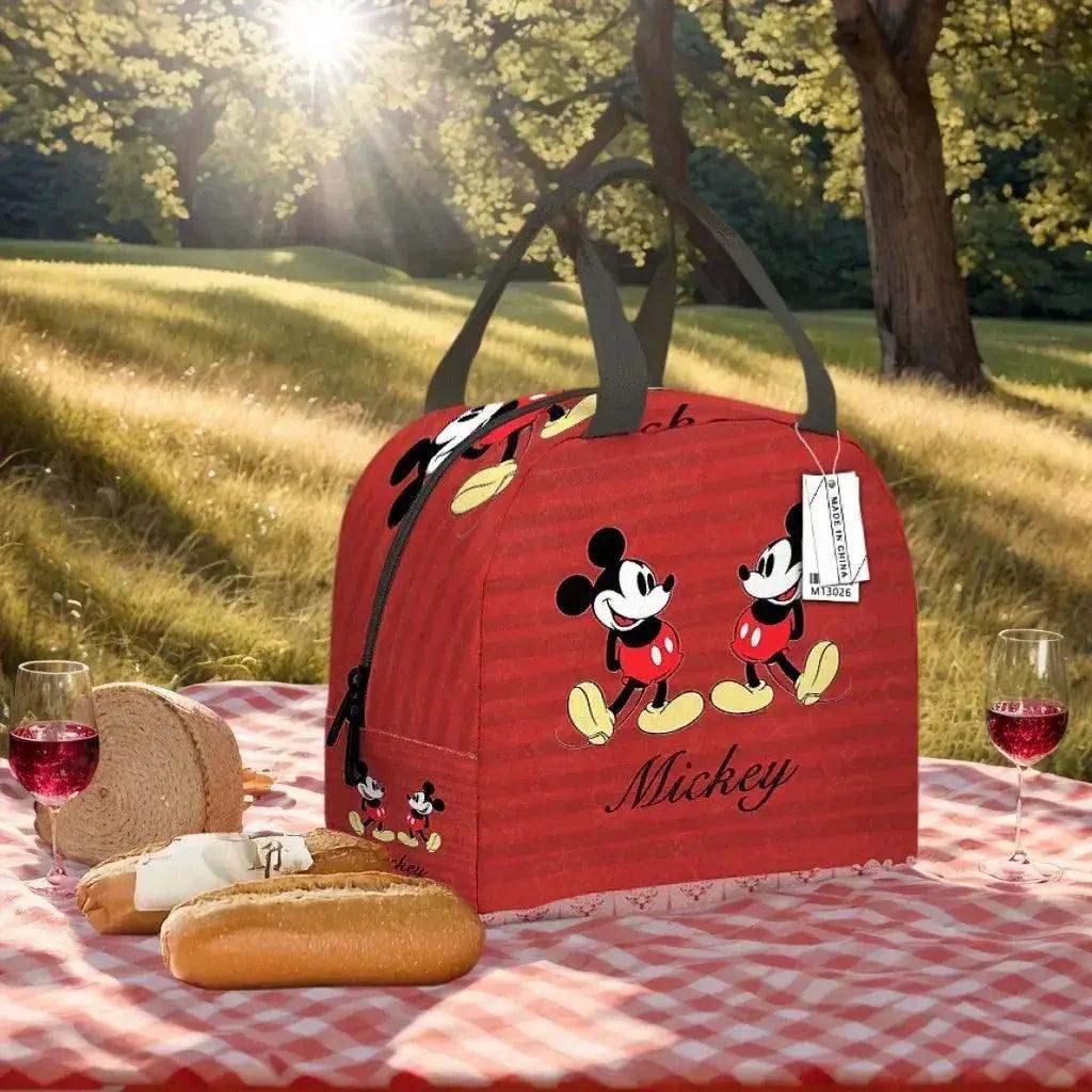  Disney Large Capacity Insulated Lunch Bag Mickey Print Picnic Bag Aluminum Foil Student Handbag -  ToylandEU™