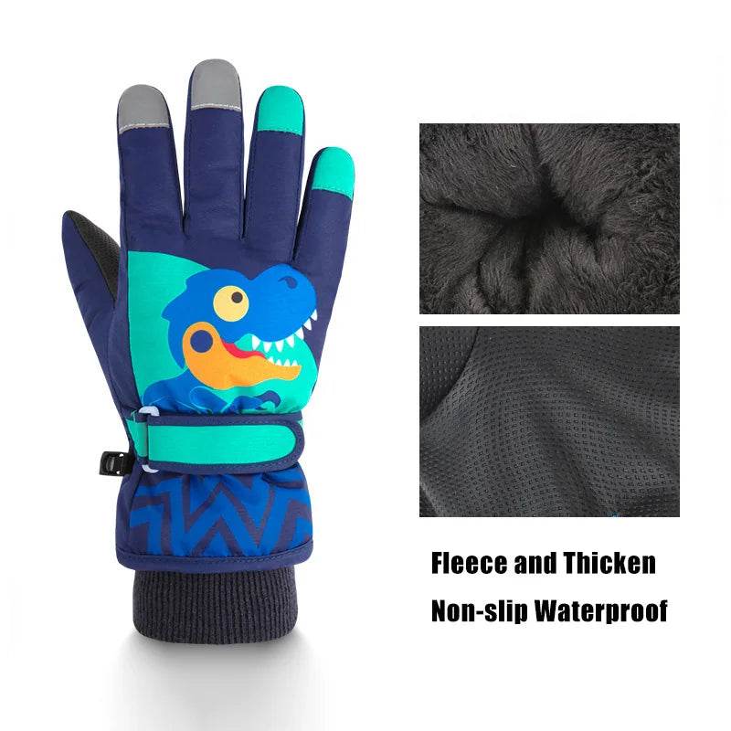 Insulated Winter Gloves Waterproof Coral Fleece For Kids - ToylandEU