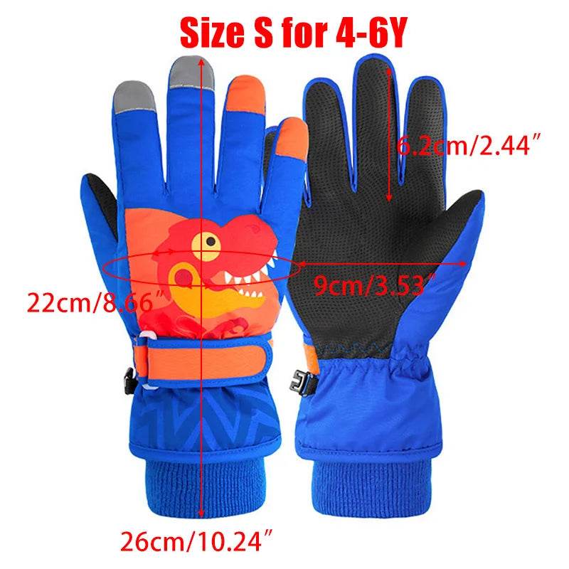 Insulated Winter Gloves Waterproof Coral Fleece For Kids - ToylandEU