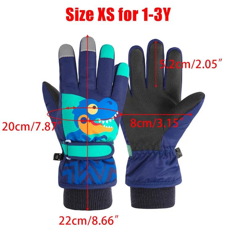 Insulated Winter Gloves Waterproof Coral Fleece For Kids - ToylandEU