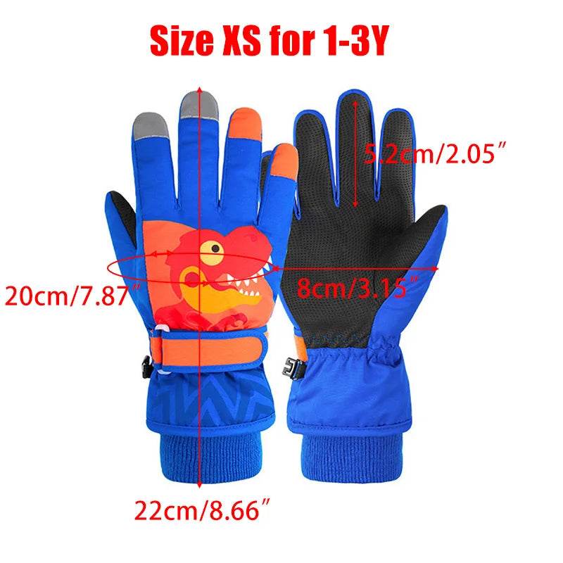 Insulated Winter Gloves Waterproof Coral Fleece For Kids - ToylandEU