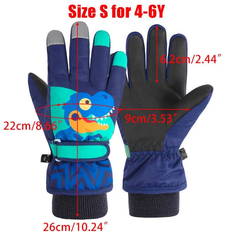 Insulated Winter Gloves Waterproof Coral Fleece For Kids - ToylandEU