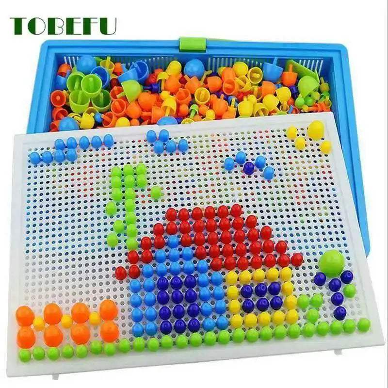  Intelligent Mushroom Nail Beads 3D Puzzle Game Set for Kids -  -  ToylandEU™