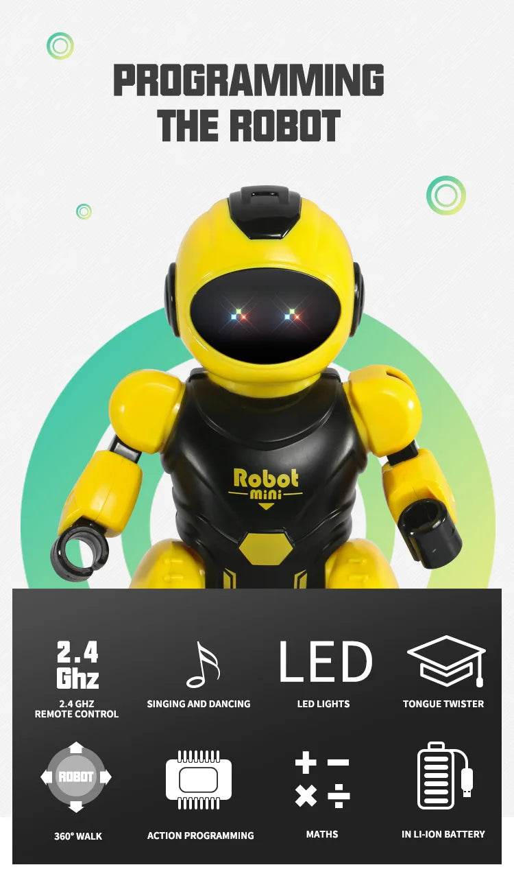 Intelligent Programming Robot for Kids with Infrared Remote Control and Educational Features - ToylandEU