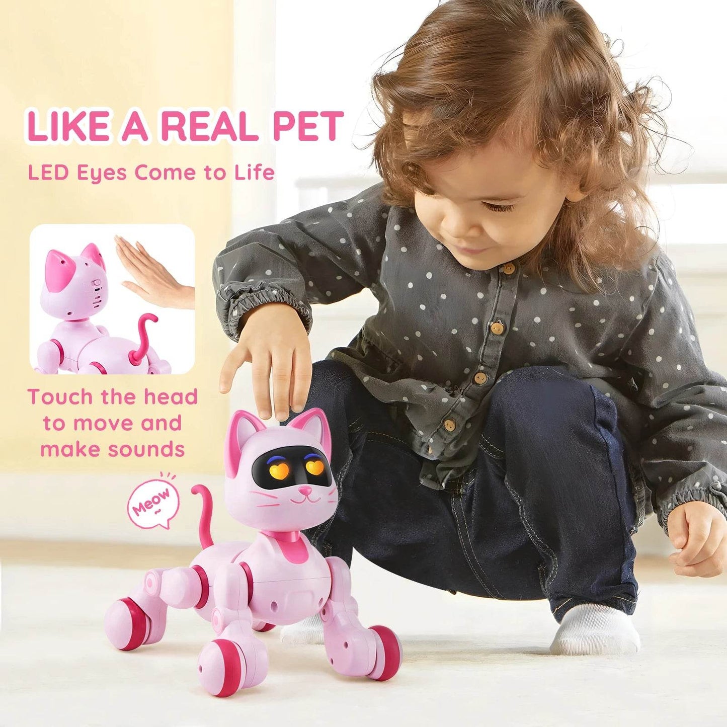 Intelligent Remote Control Robot Cat Toy Touch Sense Kids - ToylandEU