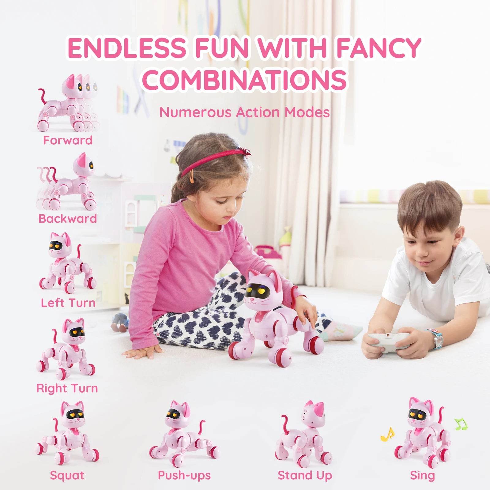 Intelligent Remote Control Robot Cat Toy Touch Sense Kids - ToylandEU