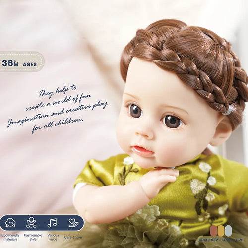 Interactive 14-Inch Reborn Doll with Voice & Stylish Fashion Costume - ToylandEU