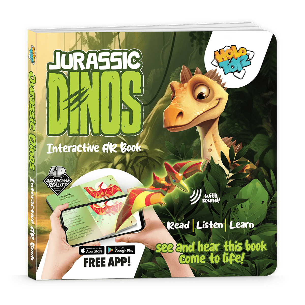 Interactive AR Dinosaur Book | 3D Educational | Toylandeu™