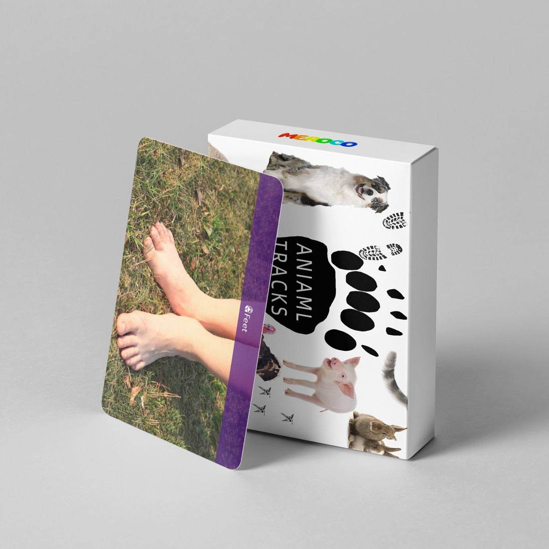 Интерактивни флаш карти със стъпки на африкански животни за деца, образователни забавления - ToylandEU