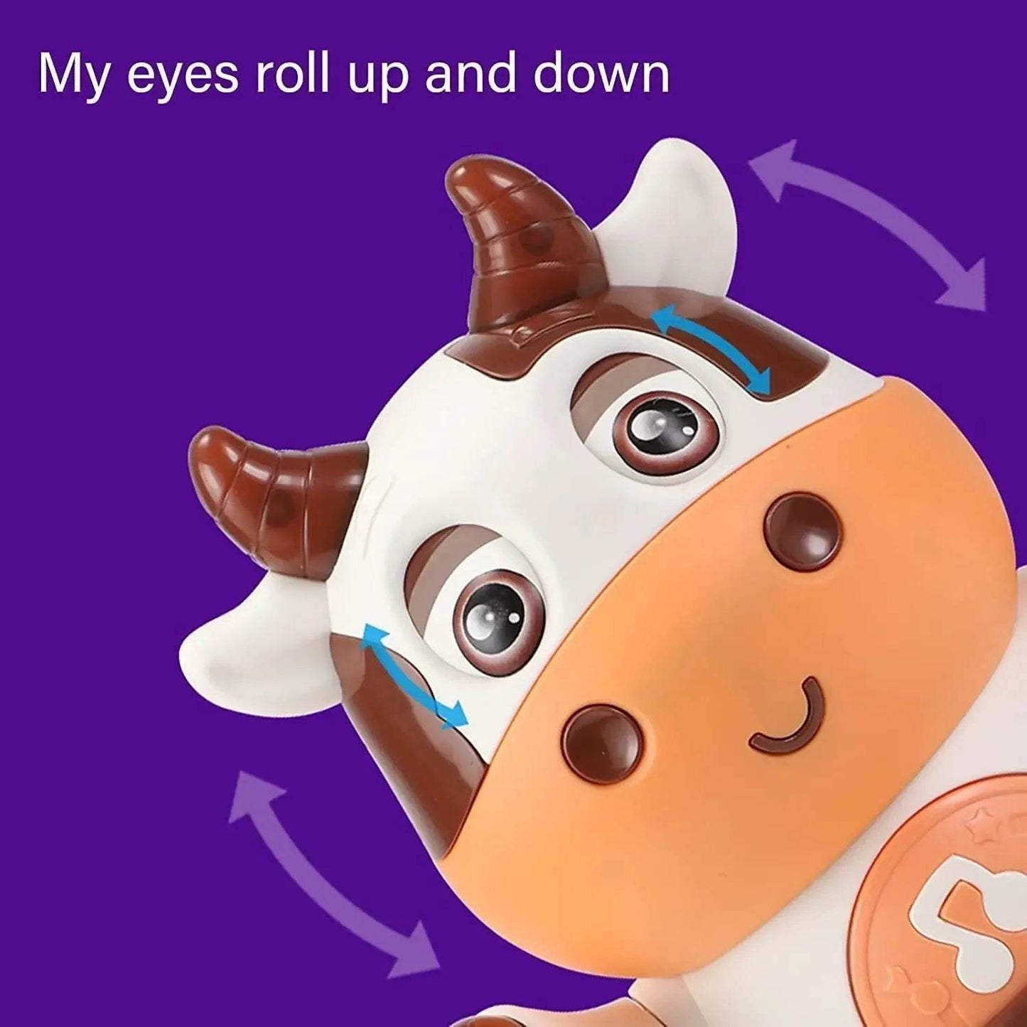 Interactive Baby Electronic Cow Toy with Music and LED Lights for Preschool Learning Fun - ToylandEU