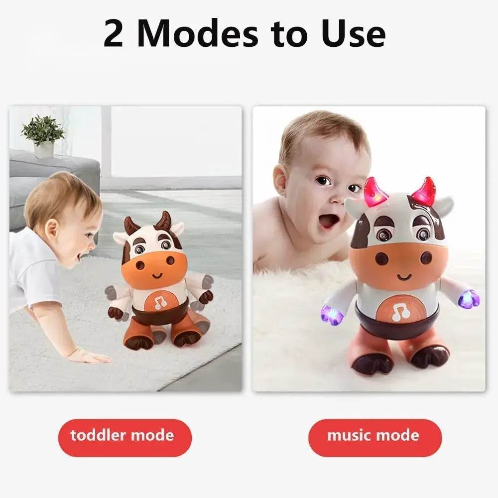 Interactive Baby Electronic Cow Toy with Music and LED Lights for Preschool Learning Fun - ToylandEU