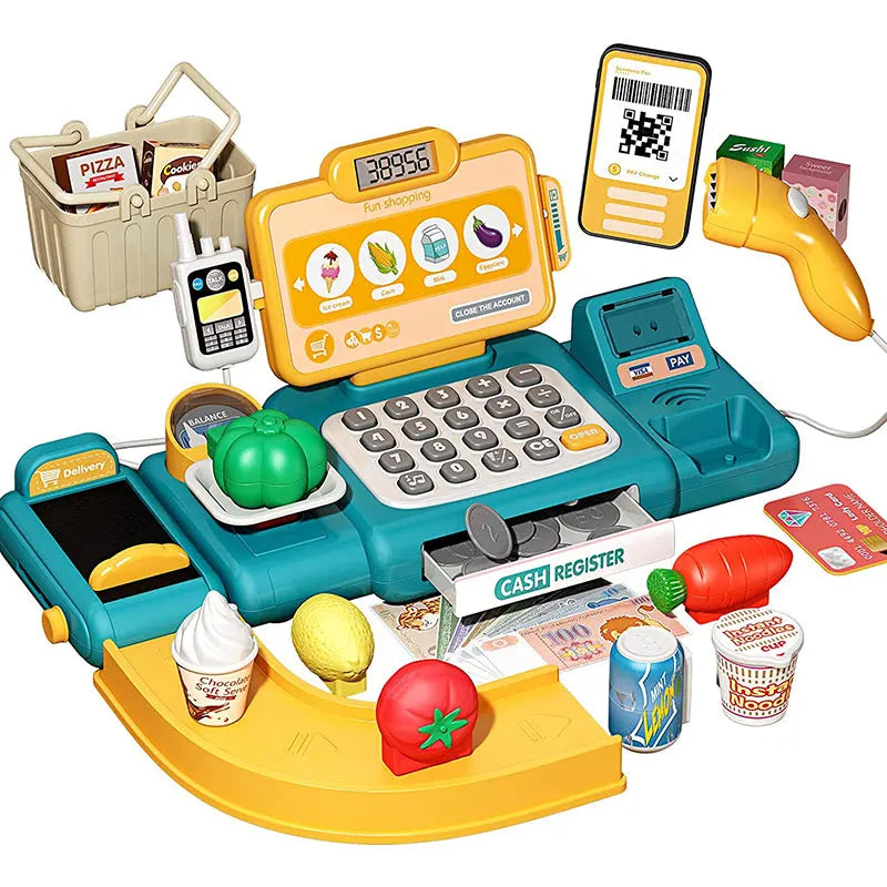 Interactive Cash Register Toy With Intelligent Recognition Scanner Microphone And Credit Card Reader For Ages 3 To 12 - ToylandEU