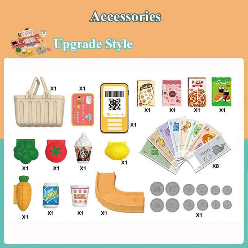 Interactive Cash Register Toy With Scanner And Card Reader And Microphone For Kids - ToylandEU