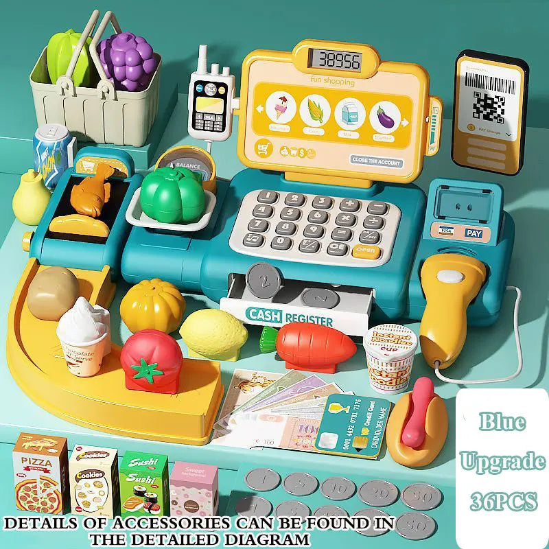 Interactive Cash Register Toy With Scanner And Card Reader And Microphone For Kids - ToylandEU