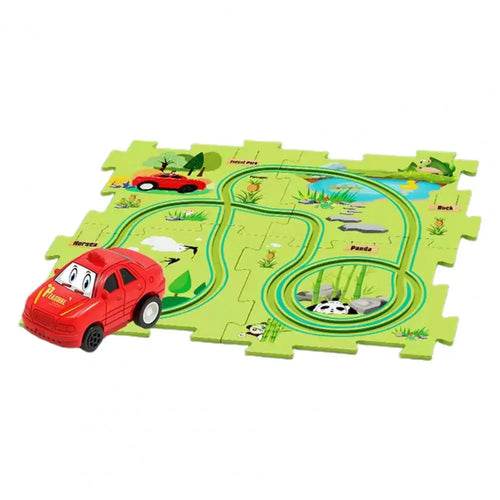 Interactive DIY Rail Car Puzzle Toy with Flexible Tracks for Kids - ToylandEU