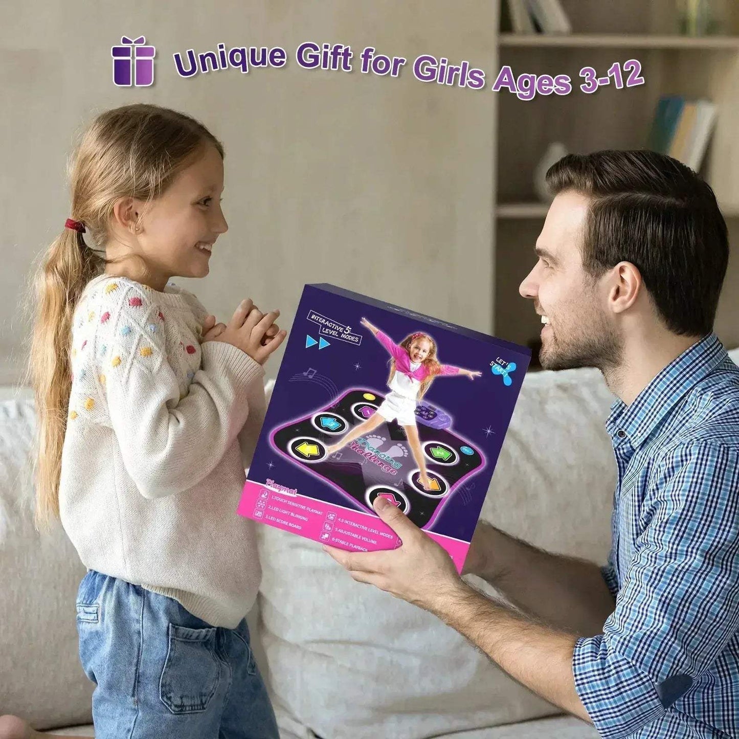 Interactive Dance Pad For Kids Light Up 6 Button Modes - ToylandEU