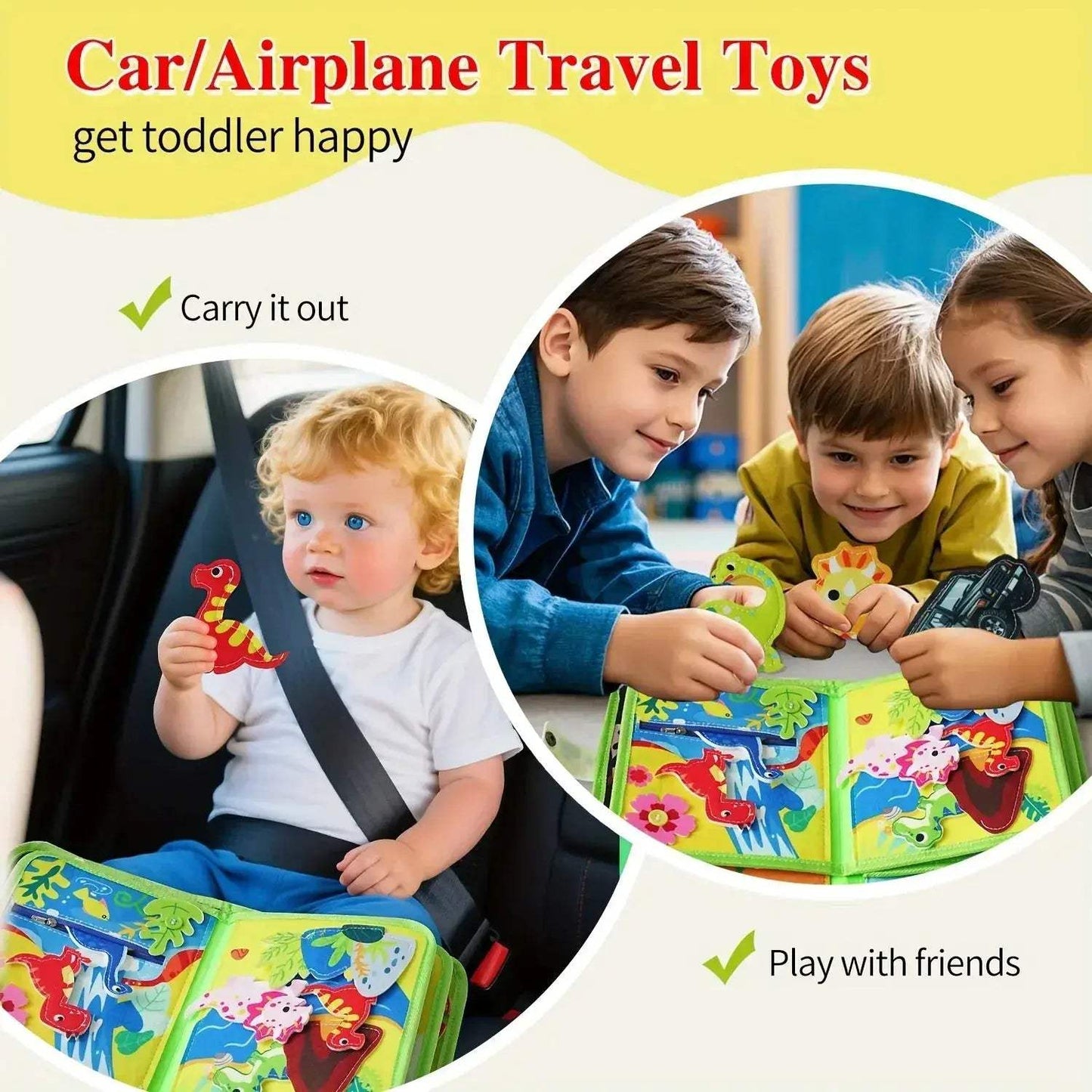 Interactive Dinosaur Busy Book Montessori Toy For Toddlers - ToylandEU