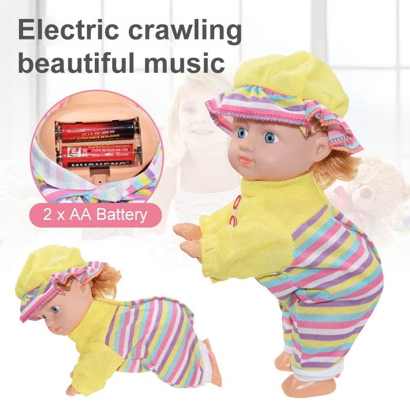 Interactive Doll Sound And Light Crawling Toy For Kids - ToylandEU