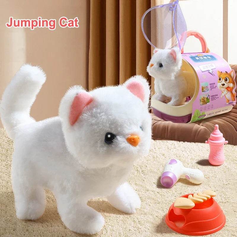 Interactive Electronic Plush Cat Toy Set with Sound and Flashing Features for Children and Pet Lovers - ToylandEU