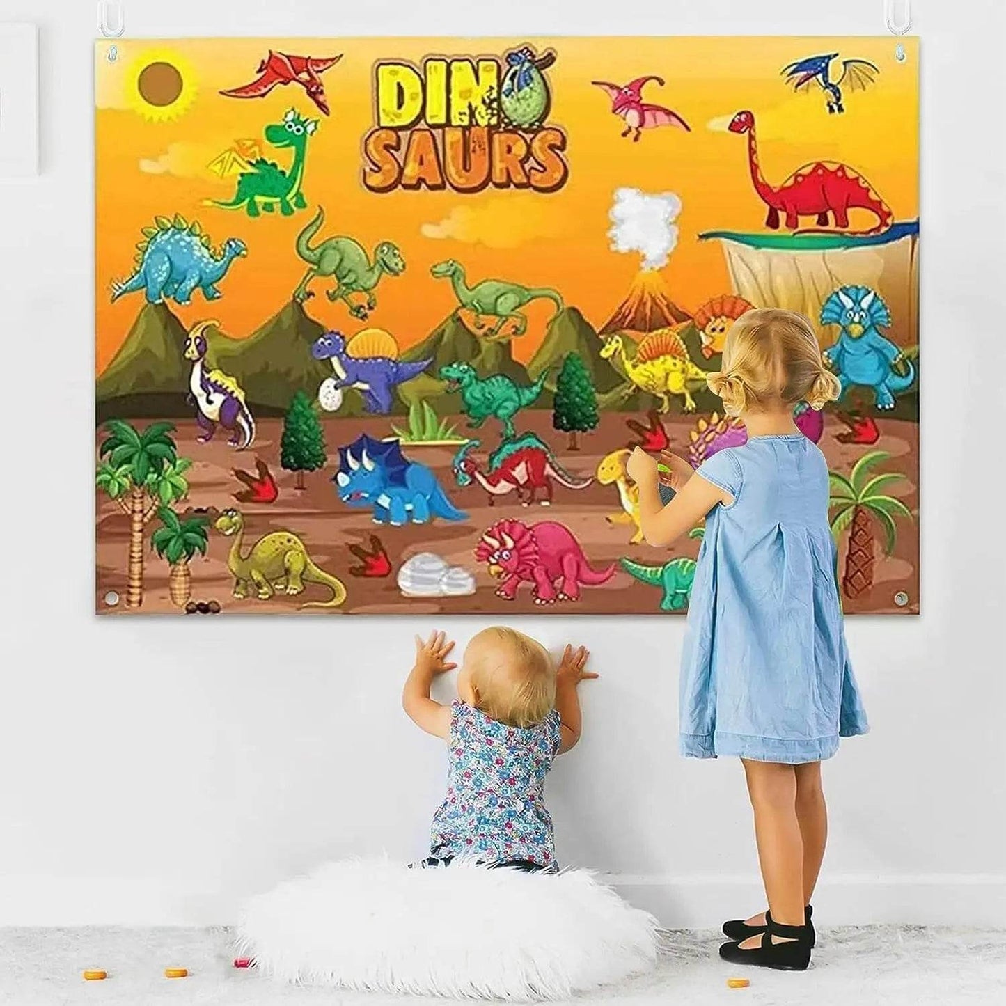 Interactive Felt Board Story Set for Preschoolers with Dinosaur and Farm Themes for Early Learning and Cognitive Development - ToylandEU