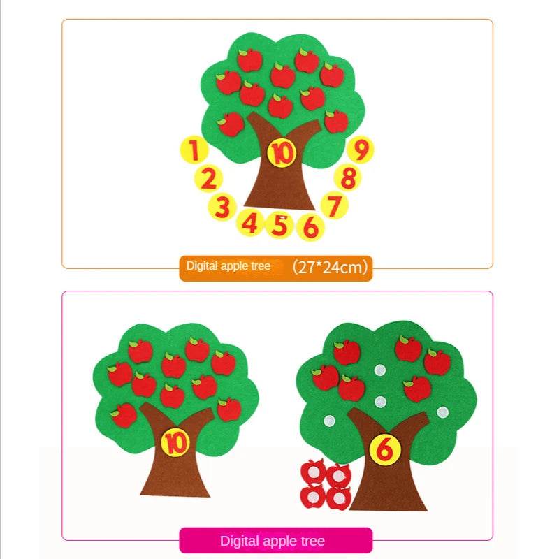 Interactive Felt Math Toy: Fun Digital Learning Aid for Kids 3+ - ToylandEU