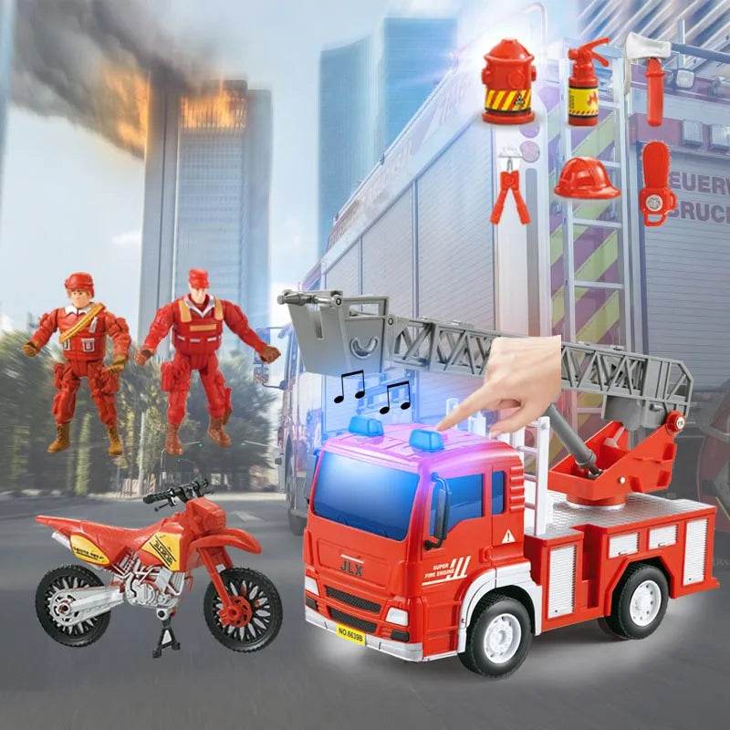 Interactive Fire Station Playset with Lights, Sounds & Action Figures - ToylandEU