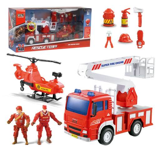 Interactive Fire Station Playset with Lights, Sounds & Action Figures - ToylandEU