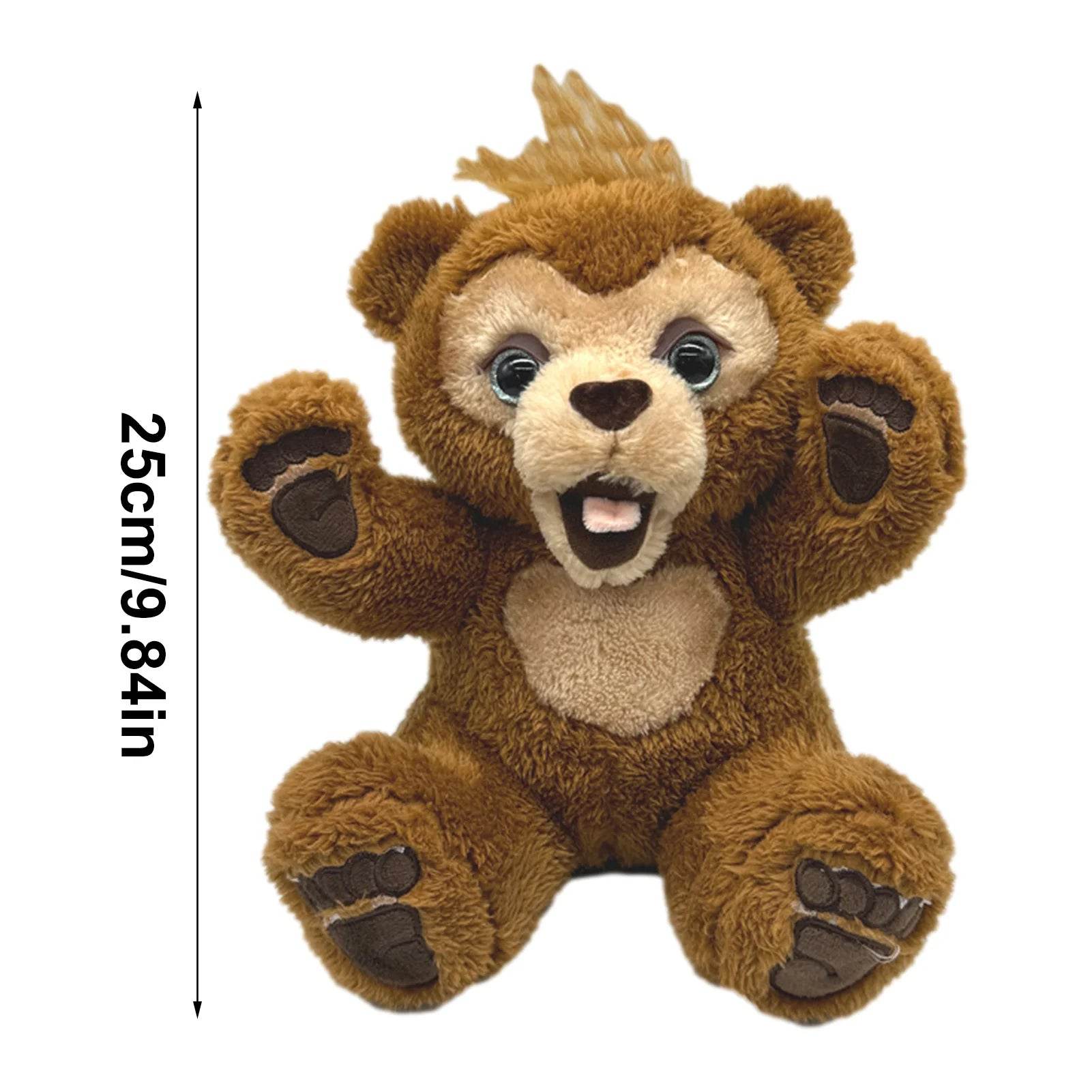 Interactive Kawaii Plush Bear Doll - Sound-Activated Cuddle Buddy - ToylandEU