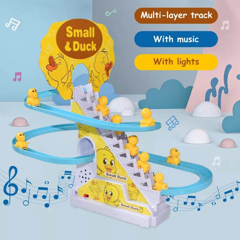 Interactive LED Climbing Ducks & Penguins Toy - Music & Lights Fun - ToylandEU