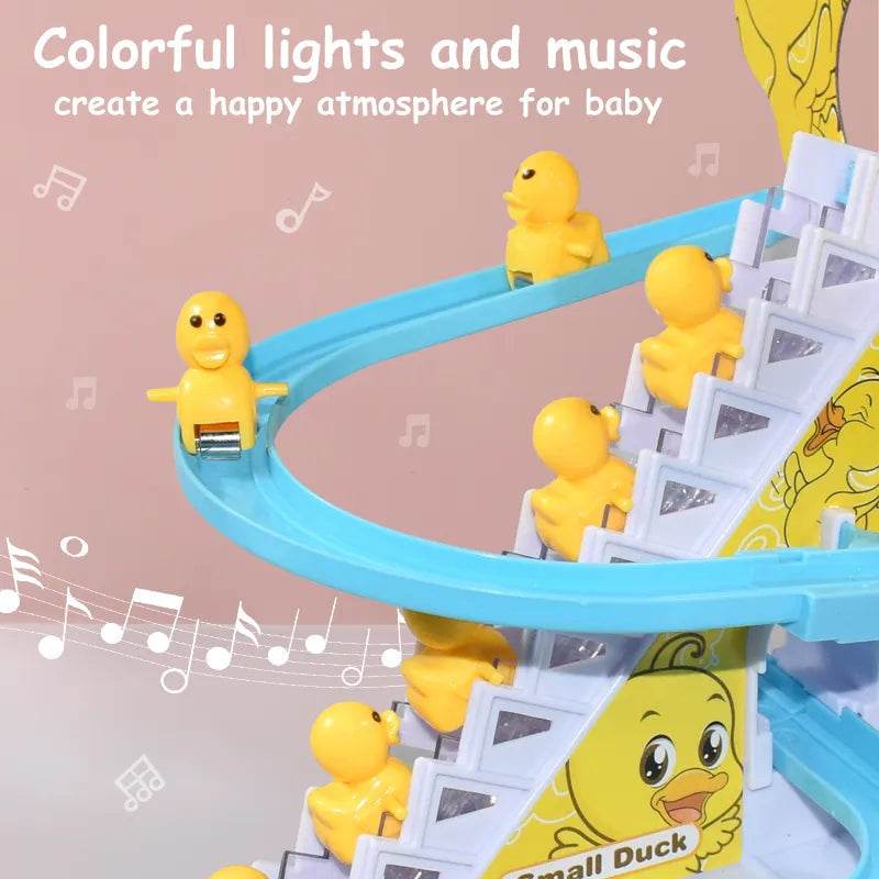Interactive LED Climbing Ducks & Penguins Toy - Music & Lights Fun - ToylandEU