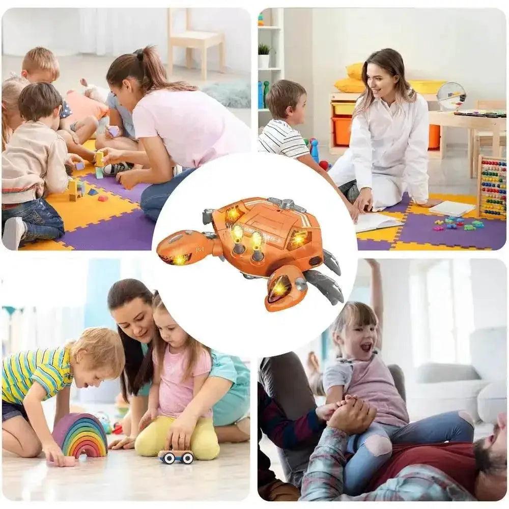  Interactive LED Crawling Crab Toy for Kids - Musical Walking Animal Model for Preschool Learning -  ToylandEU™