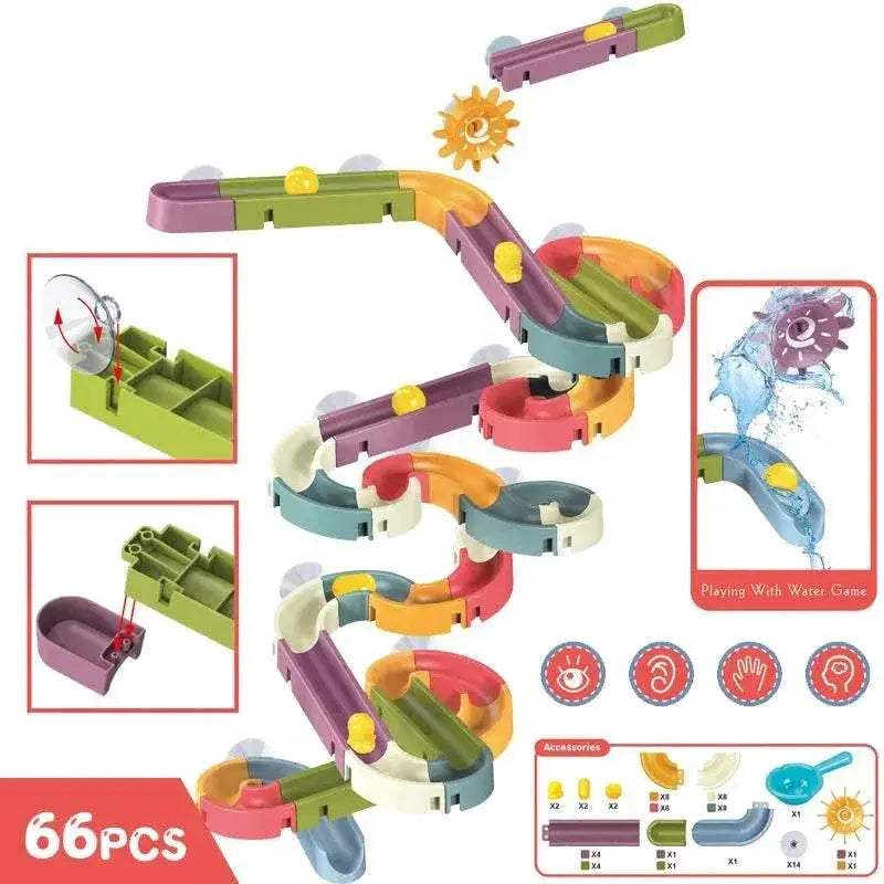  Interactive Marble Run Building Set for Kids - Educational Bath Toy  -  ToylandEU™