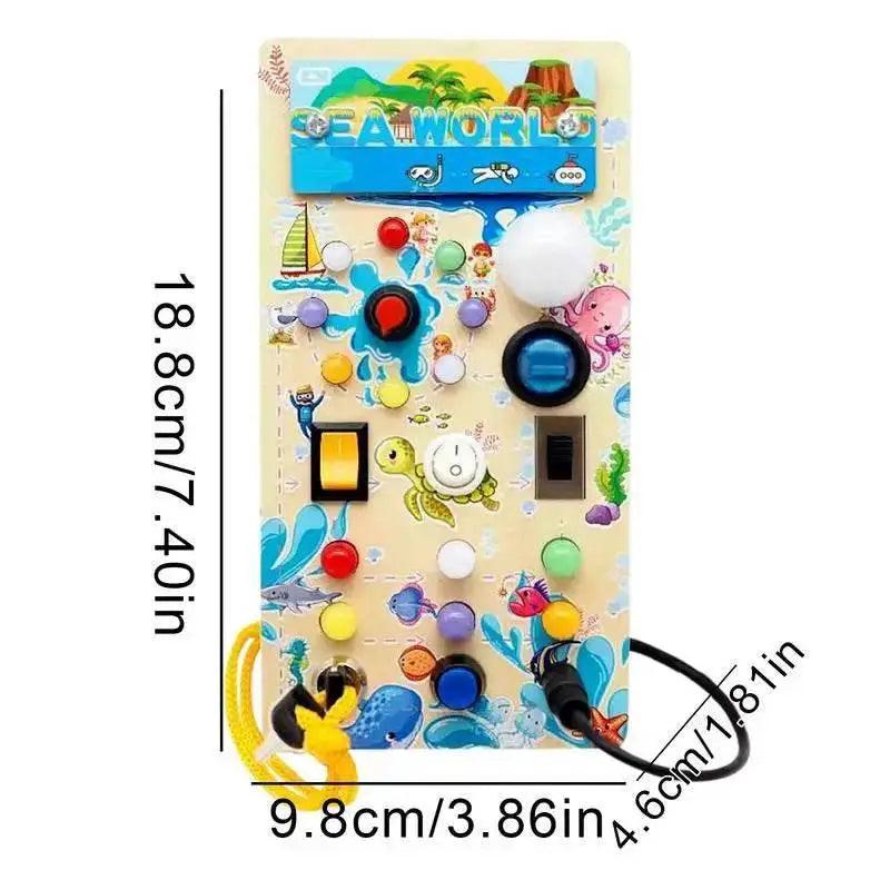  Interactive Montessori LED Switch Board for Toddlers Wooden Sensory Toy Develops Fine Motor Skills -  ToylandEU™
