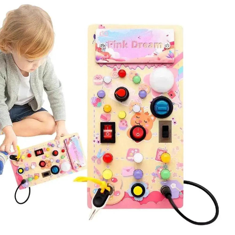  Interactive Montessori LED Switch Board for Toddlers Wooden Sensory Toy Develops Fine Motor Skills -  ToylandEU™