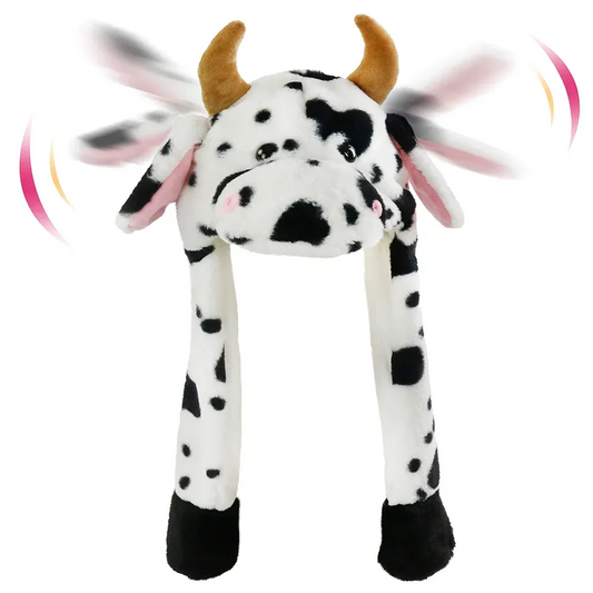 Interactive Plush Cow Hat For Kids With Moving Ears - ToylandEU