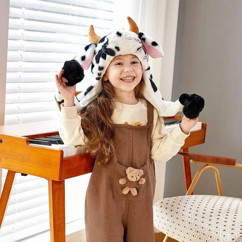 Interactive Plush Cow Hat For Kids With Moving Ears - ToylandEU